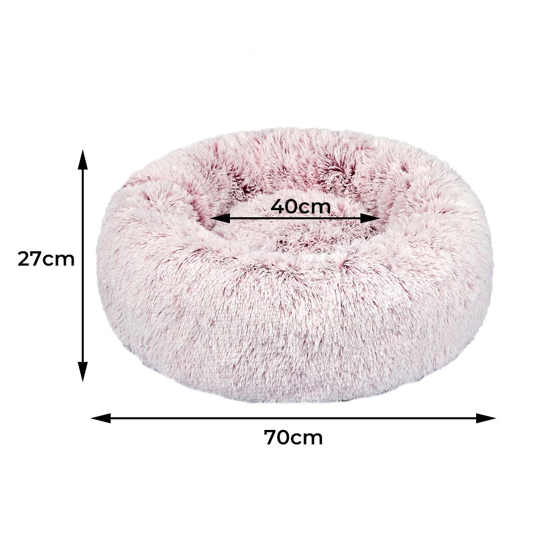 Calming Donut Nest Pet Bed Medium for Cat and Dog - Pink - Rivercity House & Home Co. (ABN 18 642 972 209) - Affordable Modern Furniture Australia