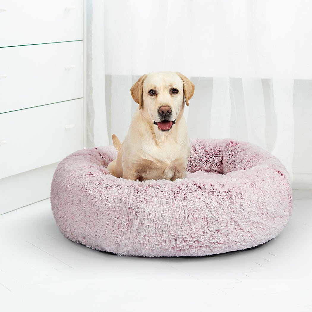 Calming Donut Pet Bed for Cat and Dog Large - Pink - Rivercity House & Home Co. (ABN 18 642 972 209) - Affordable Modern Furniture Australia