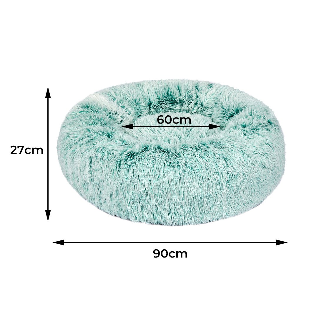 Calming Donut Pet Bed Large L for Cat and Dog - Teal - Rivercity House & Home Co. (ABN 18 642 972 209) - Affordable Modern Furniture Australia