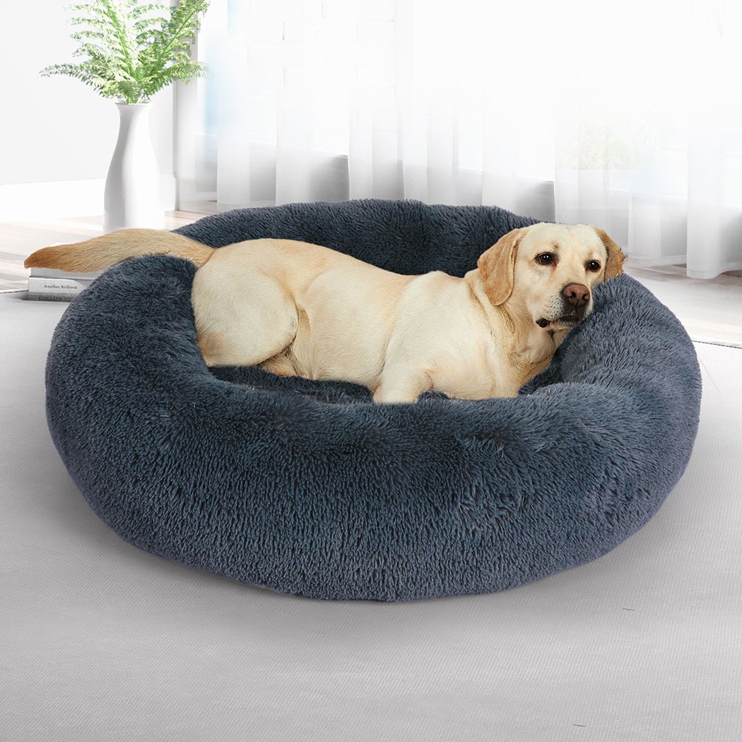 Calming Donut Pet Bed XXXL for Cats and Dogs - Dark Grey - Rivercity House & Home Co. (ABN 18 642 972 209) - Affordable Modern Furniture Australia