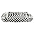 Calming Plush Dog Bed with Washable Cover - Black & White