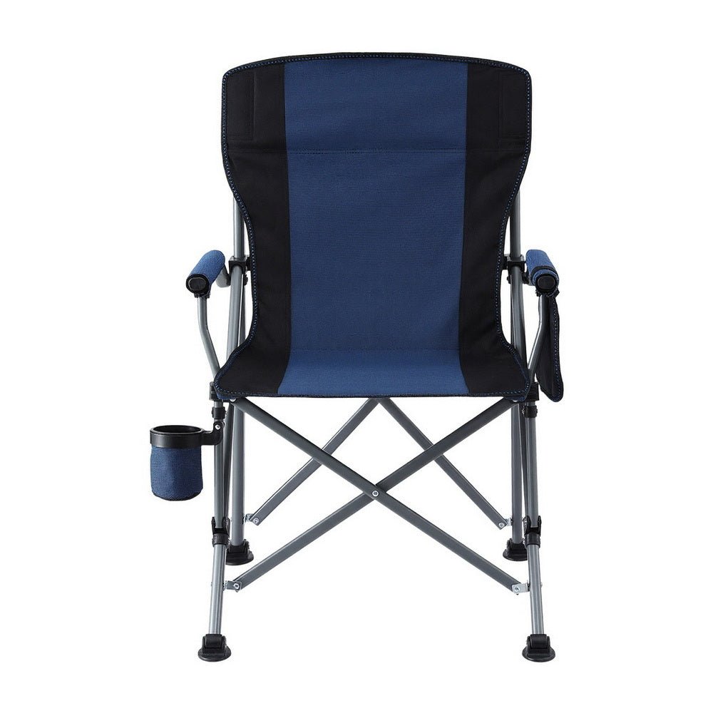 Camping Chair Folding Outdoor Portable Seat Lightweight Beach Picnic Fishing Capacity 120KG Navy Blue - Furniture > Outdoor > Outdoor Chairs - Rivercity House & Home Co. (ABN 18 642 972 209) - Affordable Modern Furniture Australia