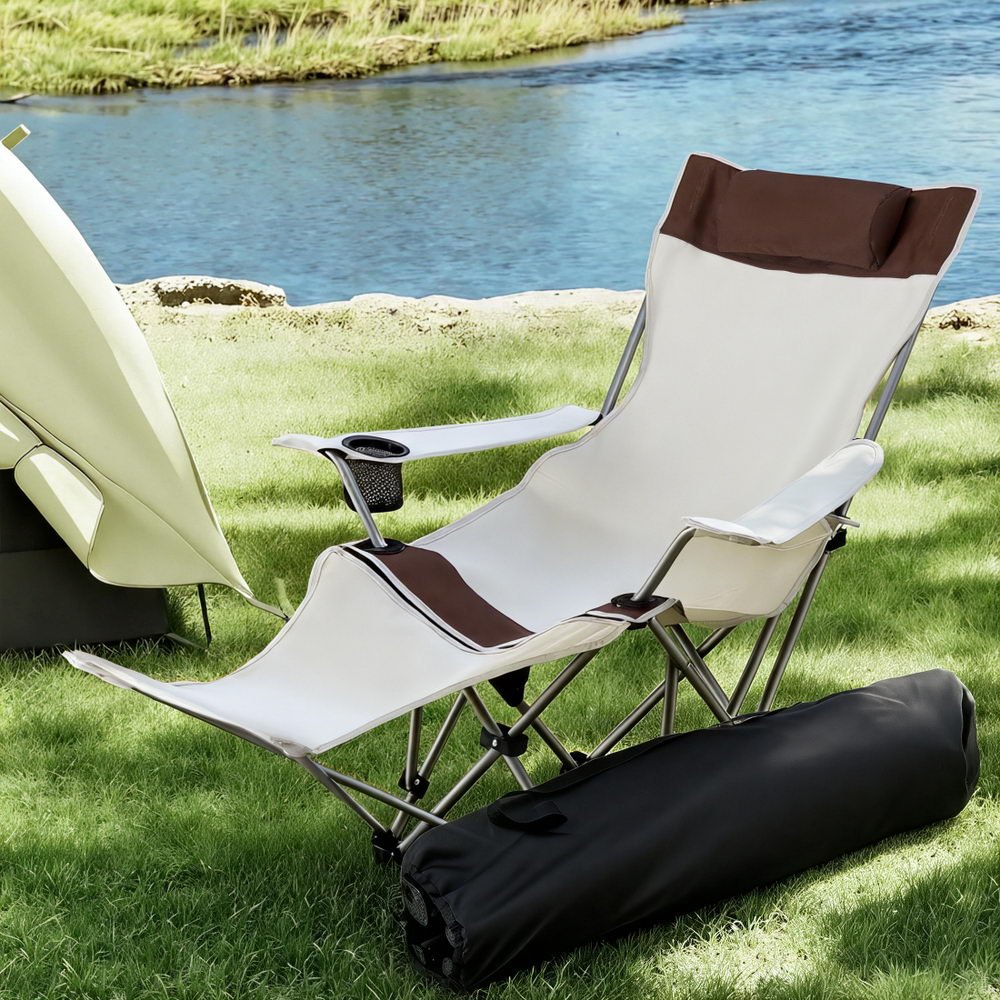 Camping Chair Reclining Adjustable Portable Outdoor Folding Lightweight - Outdoor Recreation > Camping > Camp Furniture - Rivercity House & Home Co. (ABN 18 642 972 209) - Affordable Modern Furniture Australia