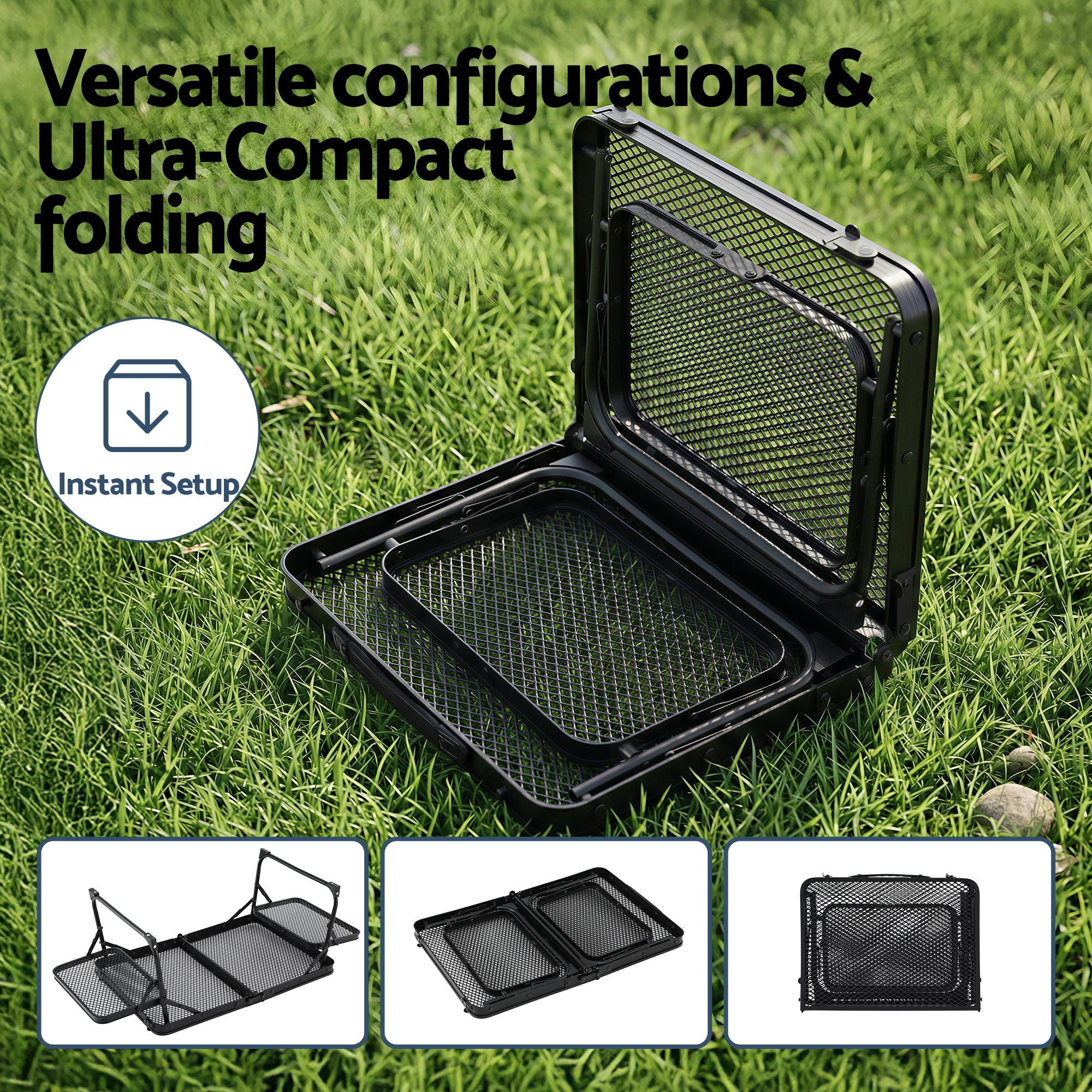 Camping Table Mesh Desktop Lightweight Portable Outdoor Folding Grill Desk - Outdoor Recreation > Camping > Camping Appliances - Rivercity House & Home Co. (ABN 18 642 972 209) - Affordable Modern Furniture Australia