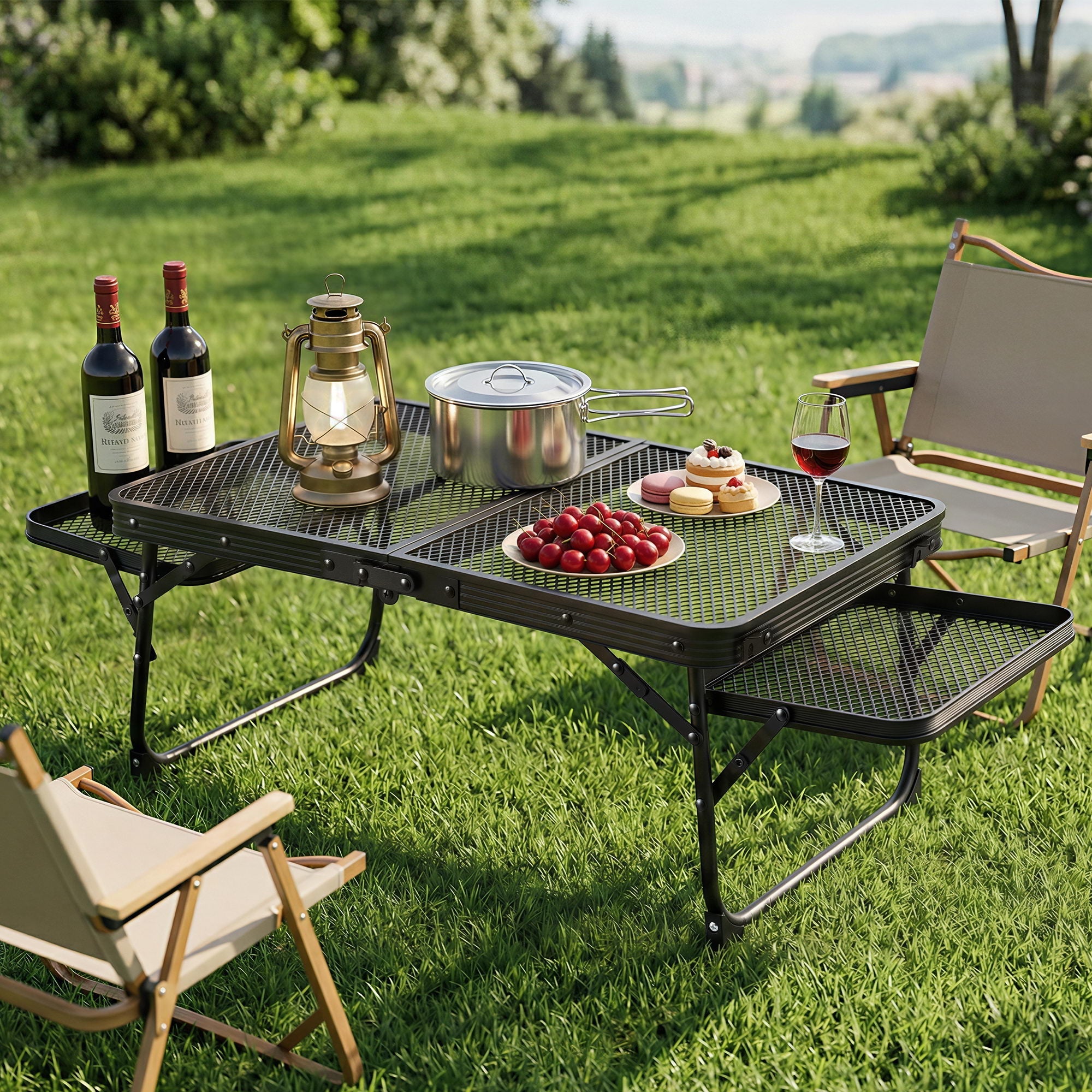 Camping Table Mesh Desktop Lightweight Portable Outdoor Folding Grill Desk - Outdoor Recreation > Camping > Camping Appliances - Rivercity House & Home Co. (ABN 18 642 972 209) - Affordable Modern Furniture Australia