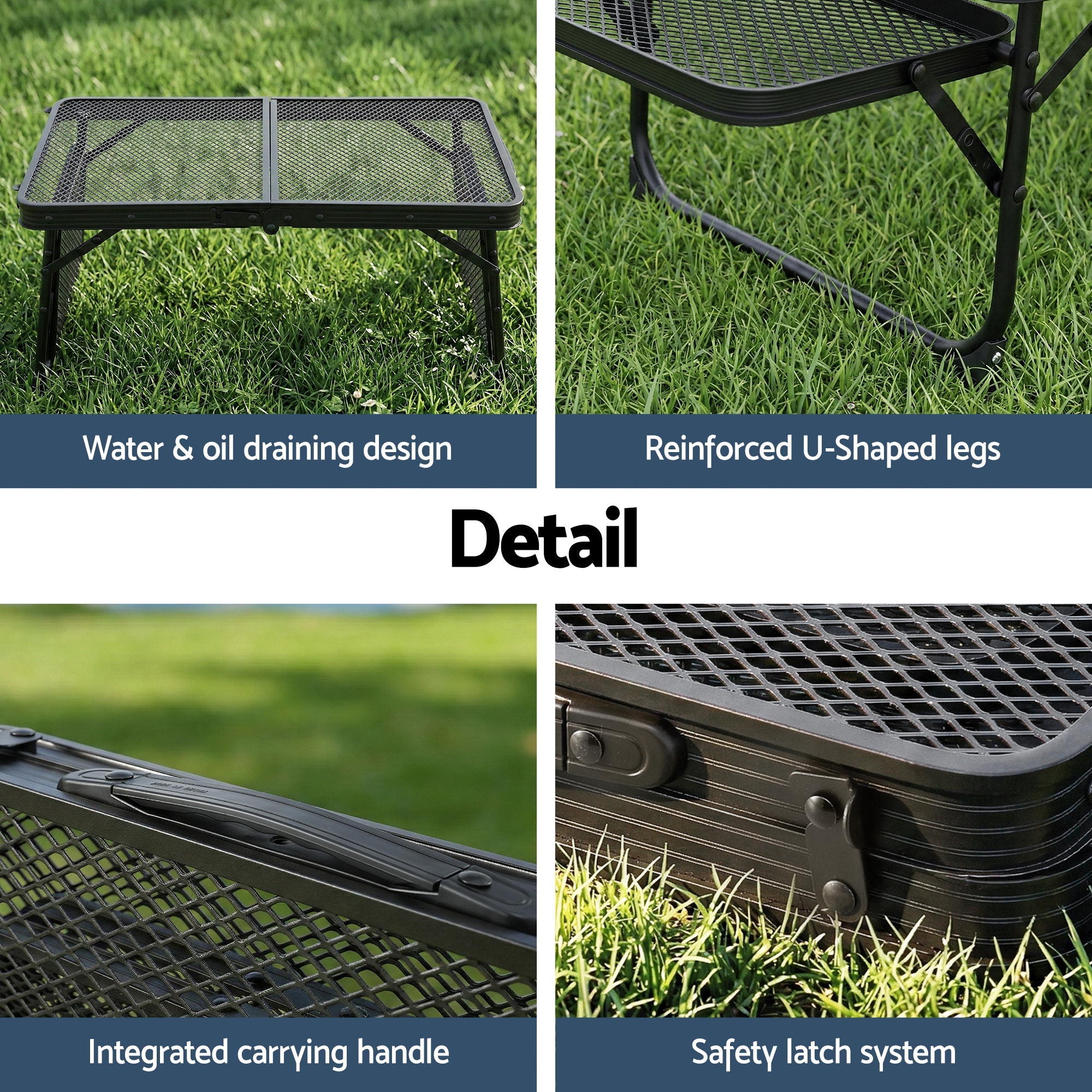 Camping Table Mesh Desktop Lightweight Portable Outdoor Folding Grill Desk - Outdoor Recreation > Camping > Camping Appliances - Rivercity House & Home Co. (ABN 18 642 972 209) - Affordable Modern Furniture Australia