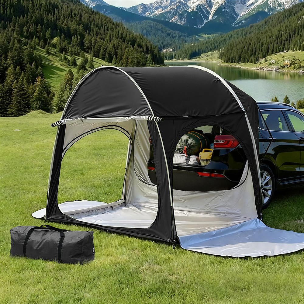 Camping Tent Car SUV Rear Hatchback Tents Canopy Portable Outdoor Family Black - Outdoor Recreation > Camping > Tents - Rivercity House & Home Co. (ABN 18 642 972 209) - Affordable Modern Furniture Australia