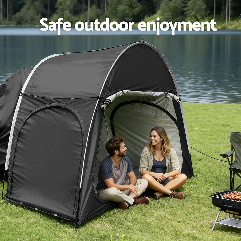 Camping Tent Car SUV Rear Hatchback Tents Canopy Portable Outdoor Family Black - Outdoor Recreation > Camping > Tents - Rivercity House & Home Co. (ABN 18 642 972 209) - Affordable Modern Furniture Australia