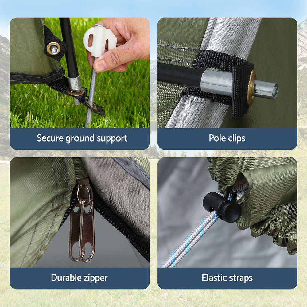 Camping Tent Car SUV Rear Hatchback Tents Canopy Portable Outdoor Family green - Outdoor Recreation > Camping > Tents - Rivercity House & Home Co. (ABN 18 642 972 209) - Affordable Modern Furniture Australia