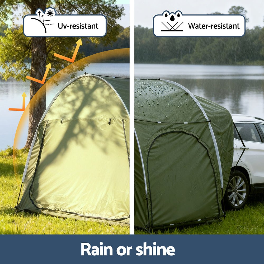 Camping Tent Car SUV Rear Hatchback Tents Canopy Portable Outdoor Family green - Outdoor Recreation > Camping > Tents - Rivercity House & Home Co. (ABN 18 642 972 209) - Affordable Modern Furniture Australia