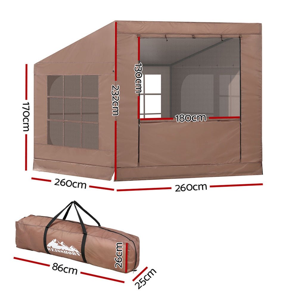 Camping Tent Car SUV Rear Side Canopy Portable Shelter Family Home 4WD - Outdoor Recreation > Camping > Caravan Accessories - Rivercity House & Home Co. (ABN 18 642 972 209) - Affordable Modern Furniture Australia