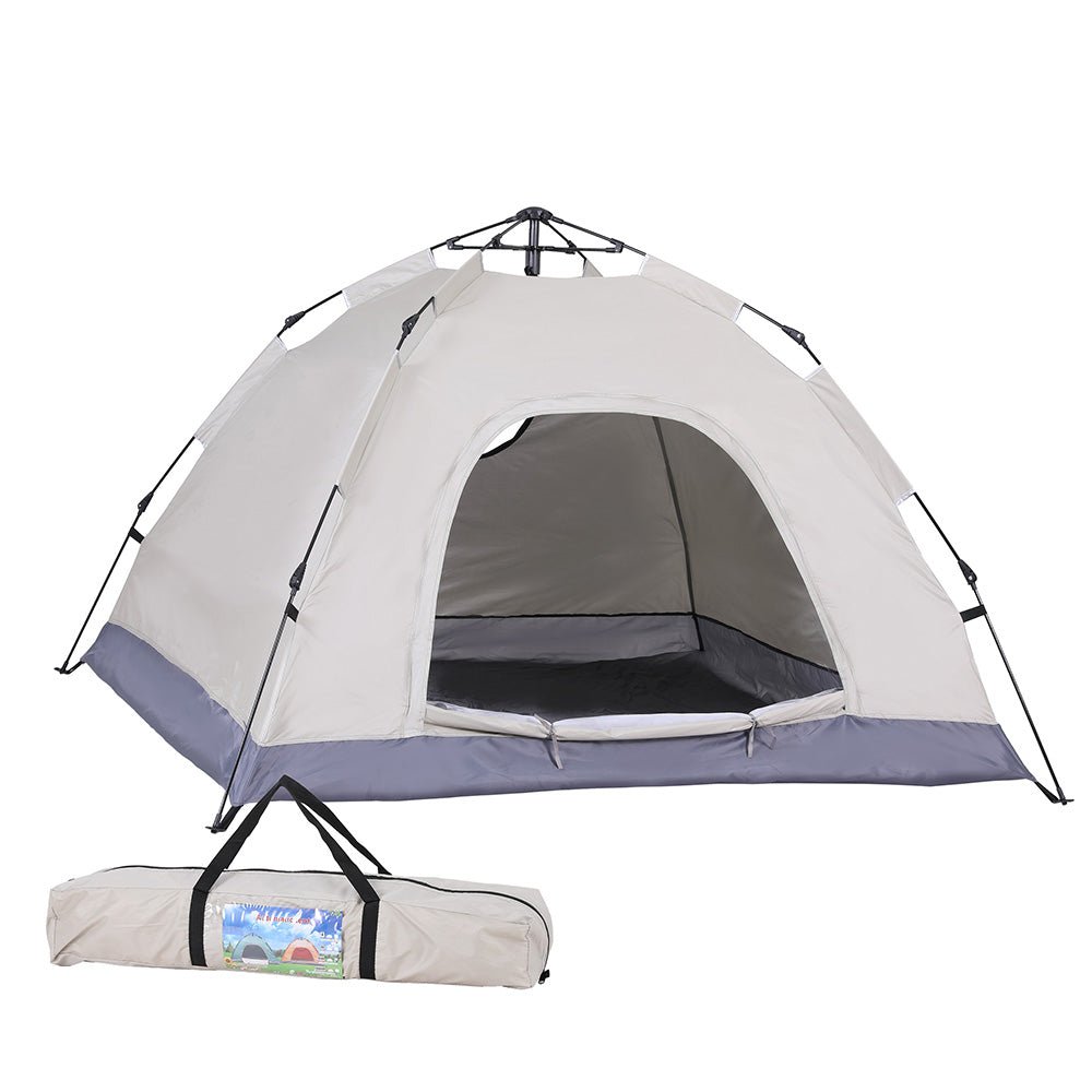 Camping Tent Instant Tent Pop up 2 Person Outdoor Hiking Tents Hiking Beige - Outdoor Recreation > Camping > Tents - Rivercity House & Home Co. (ABN 18 642 972 209) - Affordable Modern Furniture Australia