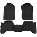 Ford Ranger PX PX2 PX3 Dual Cab Car Floor Mats 2011-2022 3D Rubber - Black