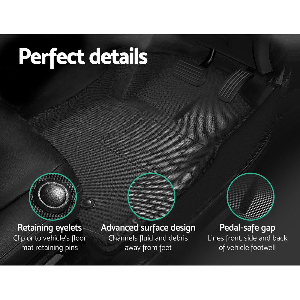 Car Floor Mats Rubber Fits Ford Ranger PX PX2 PX3 Dual Cab 2011 - 2022 3D - Auto Accessories > Auto Accessories Others > Automotive Decor - Rivercity House & Home Co. (ABN 18 642 972 209) - Affordable Modern Furniture Australia