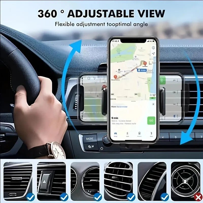 Car Phone Holder Air Vent Clip GPS Stand - Electronics > Mobile Accessories > Car Mounts - Rivercity House & Home Co. (ABN 18 642 972 209) - Affordable Modern Furniture Australia