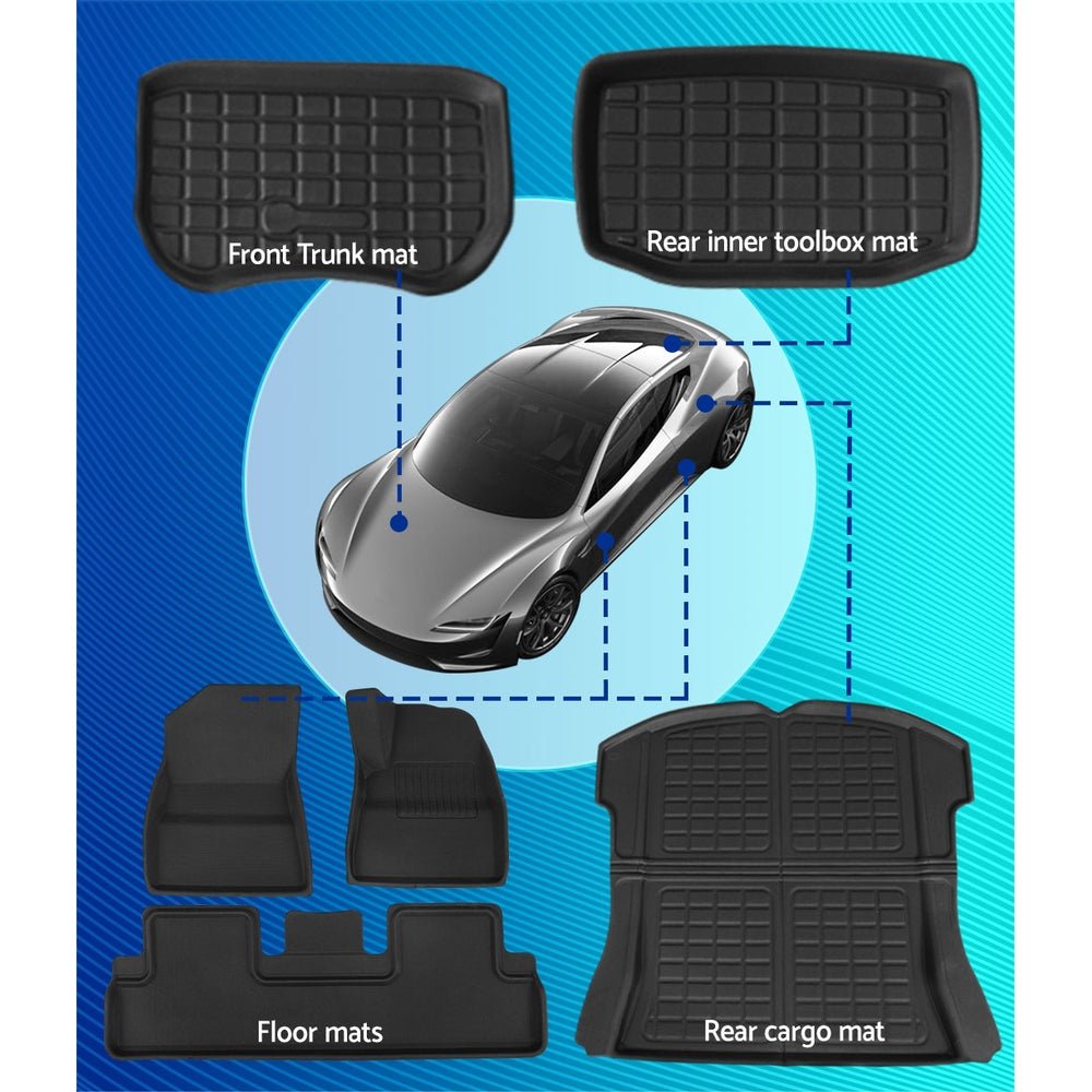 Car Rubber Floor Mats for Tesla Model 3 Trunk Toolbox Cargo Mat Carpet - Auto Accessories > Auto Accessories Others > Automotive Decor - Rivercity House & Home Co. (ABN 18 642 972 209) - Affordable Modern Furniture Australia