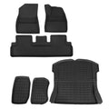 Tesla Model 3 Rubber Car Floor and Trunk Mats Set - Black
