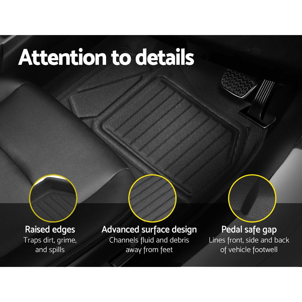Car Rubber Floor Mats Front And Rear Compatible For Toyota RAV4 2019 - 2022 - Auto Accessories > Auto Accessories Others > Automotive Decor - Rivercity House & Home Co. (ABN 18 642 972 209) - Affordable Modern Furniture Australia
