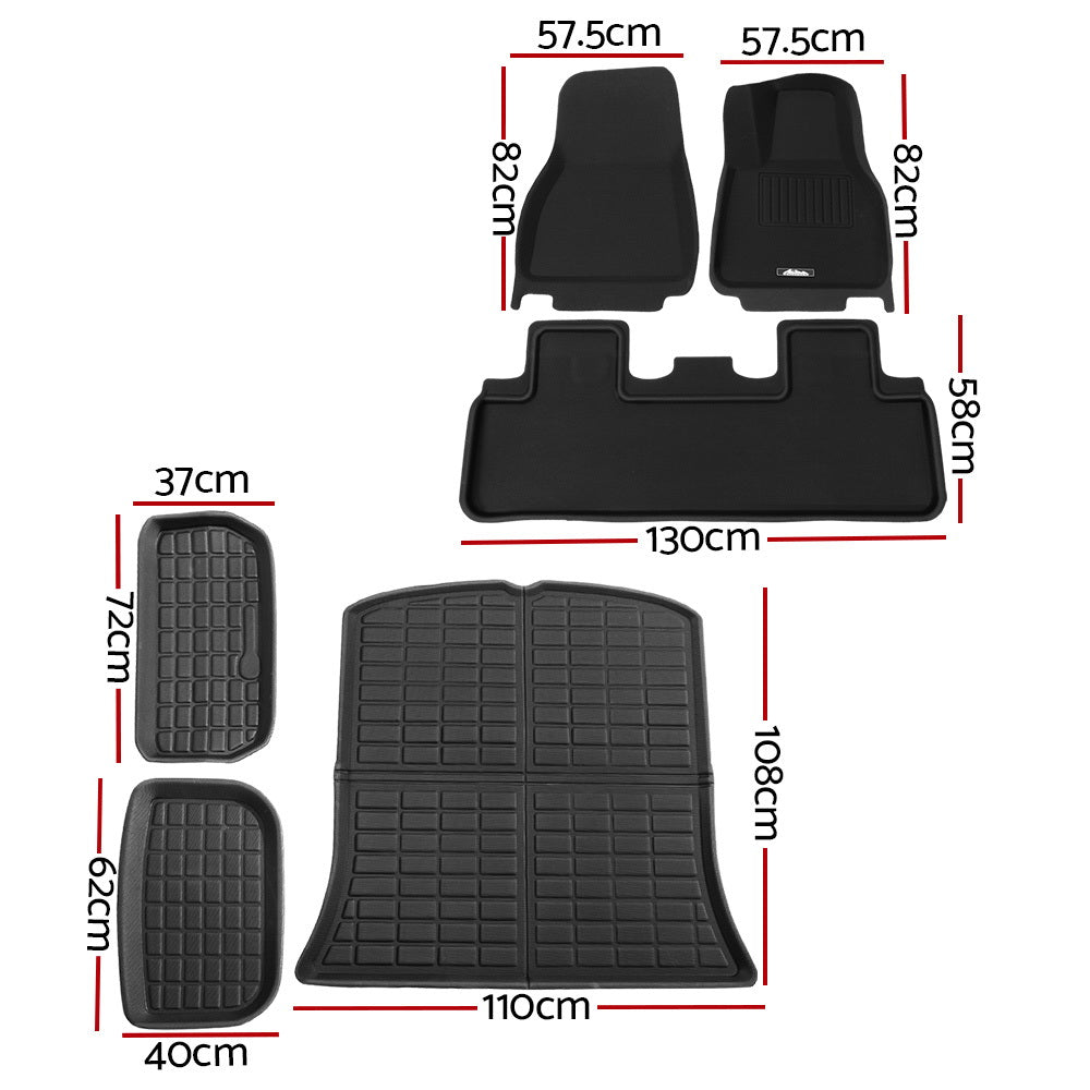 Car Rubber Floor Trunk Toolbox Cargo Mats for Tesla Model Y 2021 - 2023 - Auto Accessories > Auto Accessories Others > Automotive Decor - Rivercity House & Home Co. (ABN 18 642 972 209) - Affordable Modern Furniture Australia