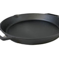 Cast Iron Pre-Seasoned Fry Paella Pan Oven and Grill Safe - Black