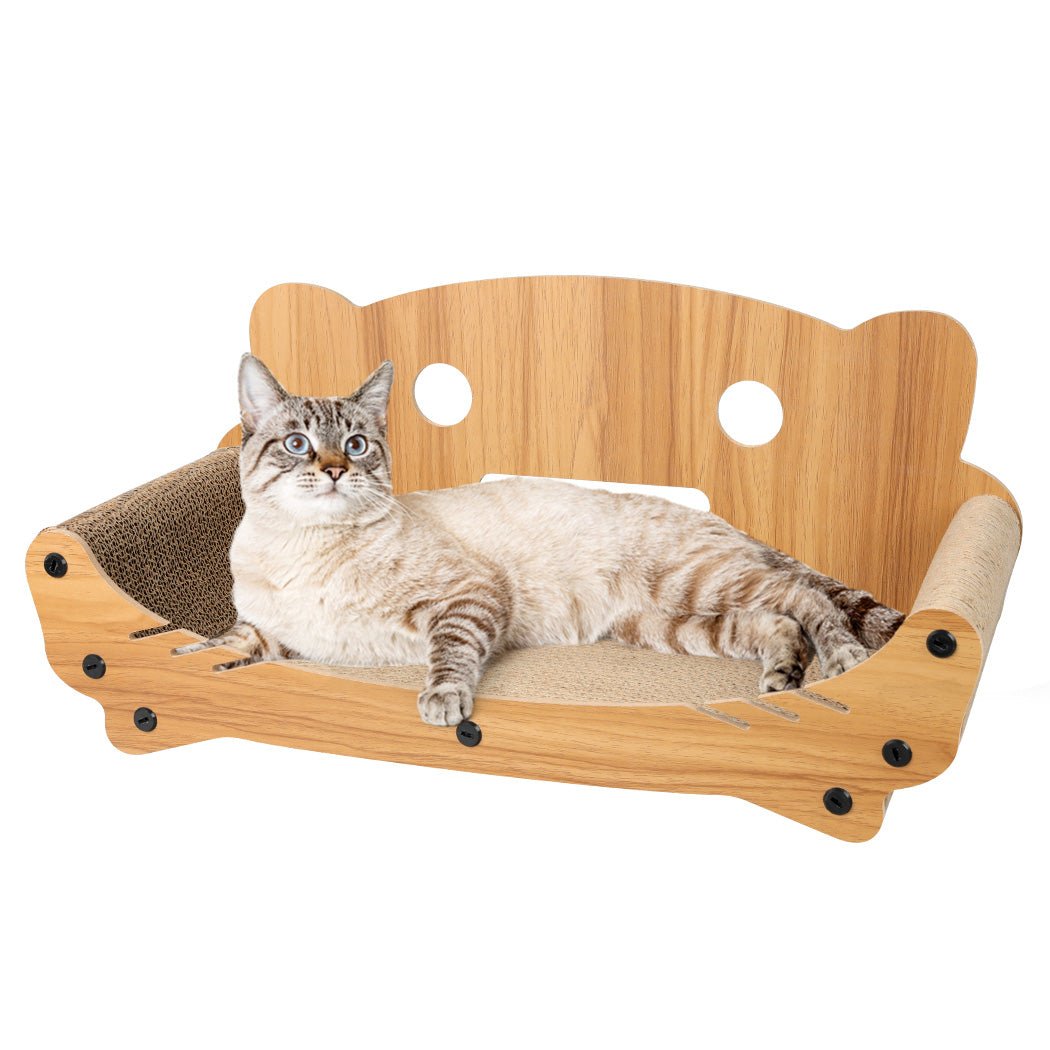 Cat Kitten Claw Scratching Board with MDF Frame - Brown - Rivercity House & Home Co. (ABN 18 642 972 209) - Affordable Modern Furniture Australia