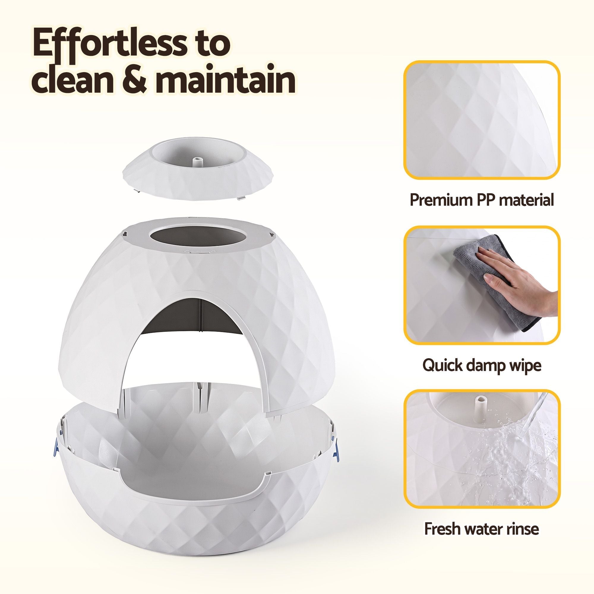 Cat Litter Box Hidden Litter Tray Enclosure Planter Furniture House White - Pet Care > Cat Supplies > Cat Furniture - Rivercity House & Home Co. (ABN 18 642 972 209) - Affordable Modern Furniture Australia