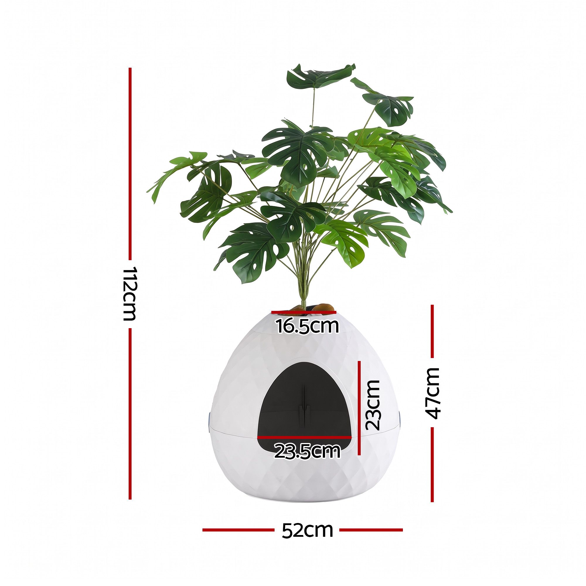 Cat Litter Box Hidden Litter Tray Enclosure Planter Furniture House White - Pet Care > Cat Supplies > Cat Furniture - Rivercity House & Home Co. (ABN 18 642 972 209) - Affordable Modern Furniture Australia