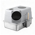 Cat Litter Box Large Stainless Steel High Sided Pet Toilet Odour Control