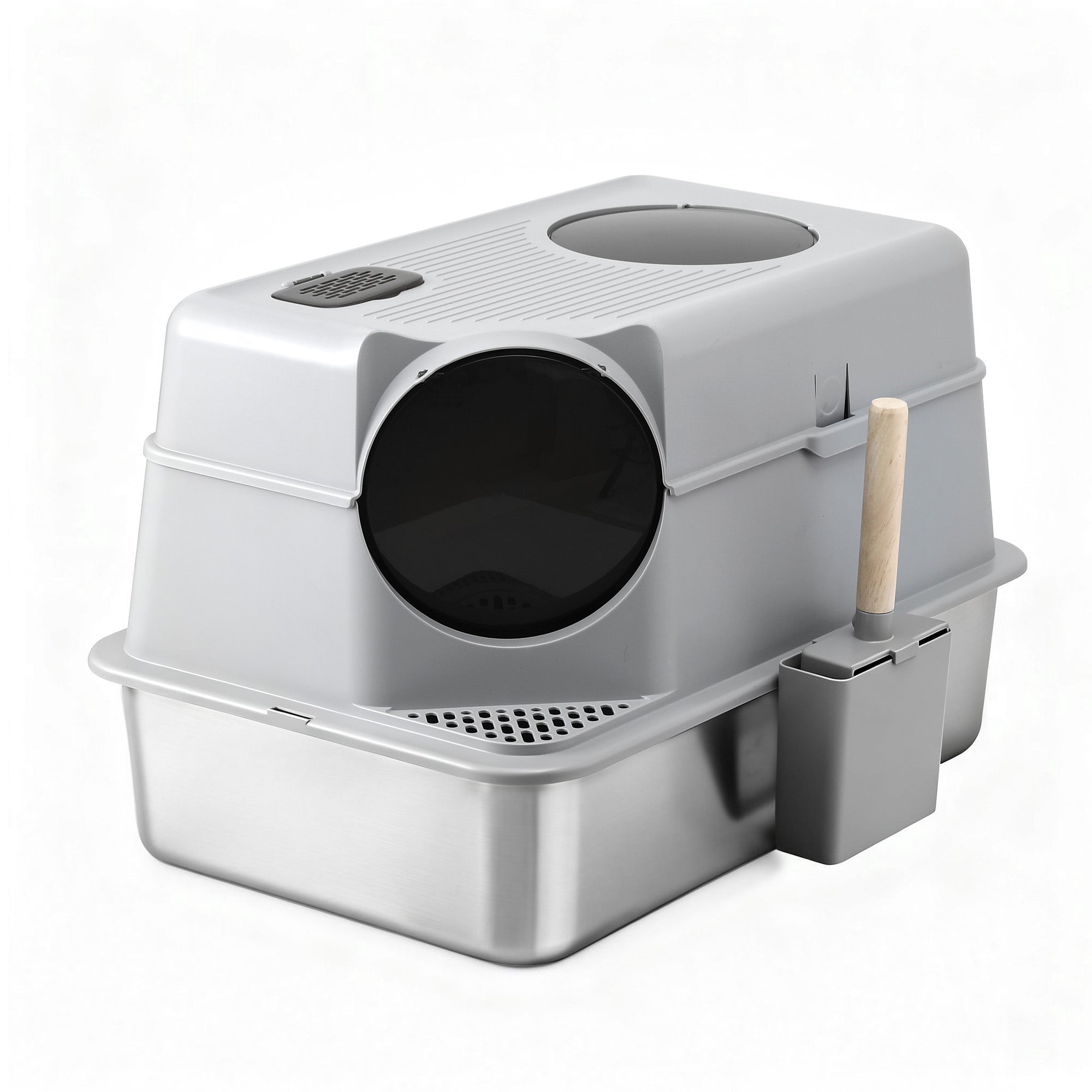 Cat Litter Box Large Stainless Steel High Sided Pet Toilet Odour Control - Pet Care > Cat Supplies > Cat Litter - Rivercity House & Home Co. (ABN 18 642 972 209) - Affordable Modern Furniture Australia