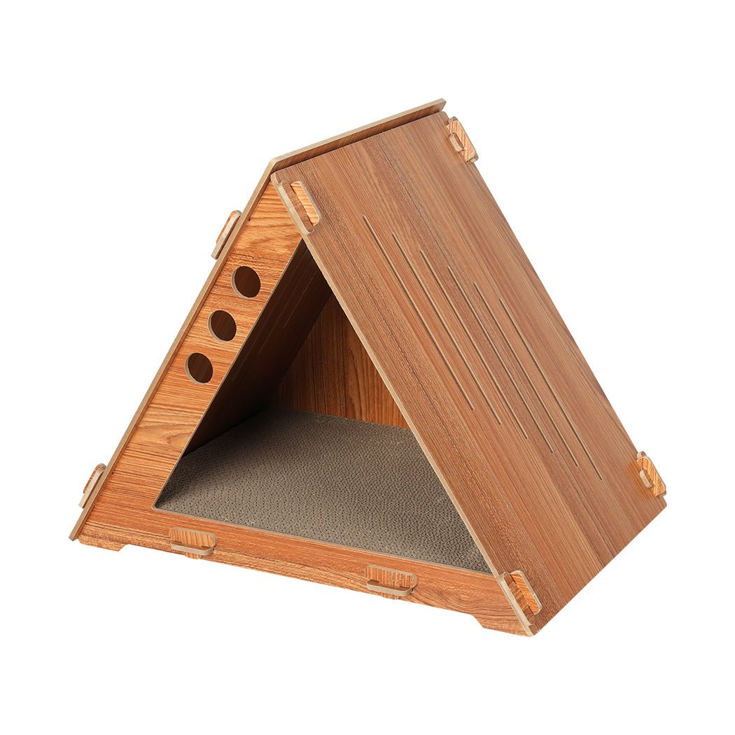 Cat Scratcher Board with Bed - Brown - Rivercity House & Home Co. (ABN 18 642 972 209) - Affordable Modern Furniture Australia