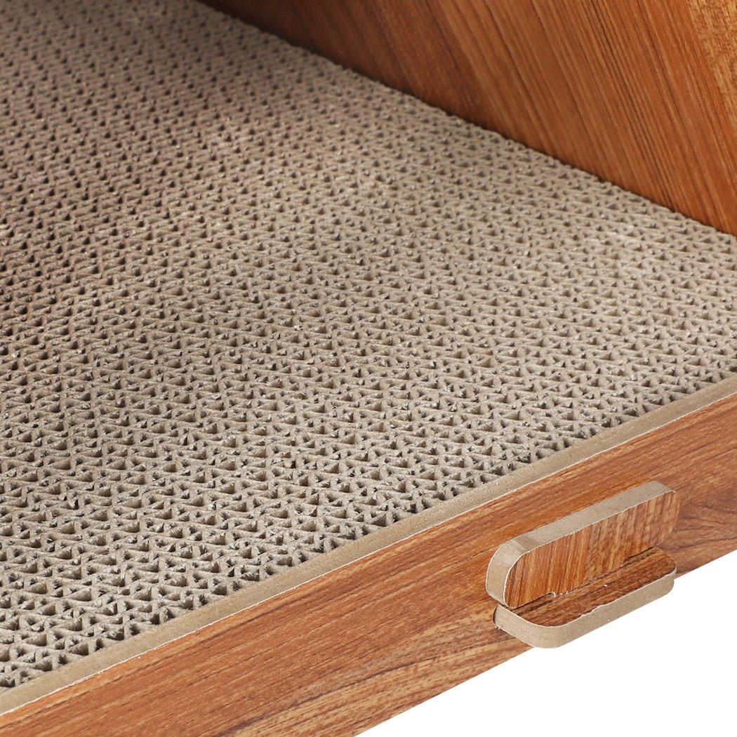 Cat Scratcher Board with Bed - Brown - Rivercity House & Home Co. (ABN 18 642 972 209) - Affordable Modern Furniture Australia