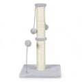 Cat Scratcher Tower Scratching Post with Plush Balls - Light Grey