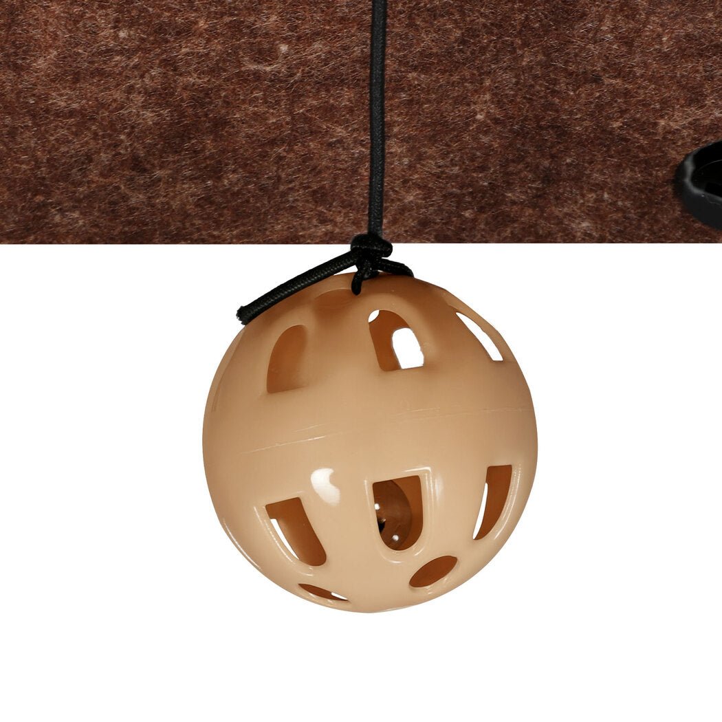 Cat Scratching Board with 2 Bell Balls - Brown - Rivercity House & Home Co. (ABN 18 642 972 209) - Affordable Modern Furniture Australia