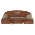 Cat Scratching Board with 2 Bell Balls - Brown