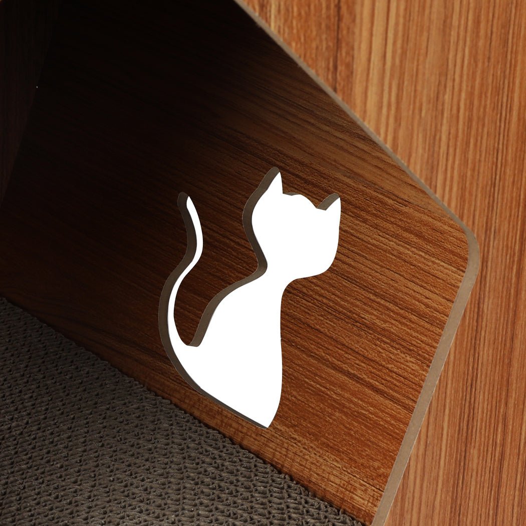 Cat Scratching Board with Bed - Brown - Rivercity House & Home Co. (ABN 18 642 972 209) - Affordable Modern Furniture Australia