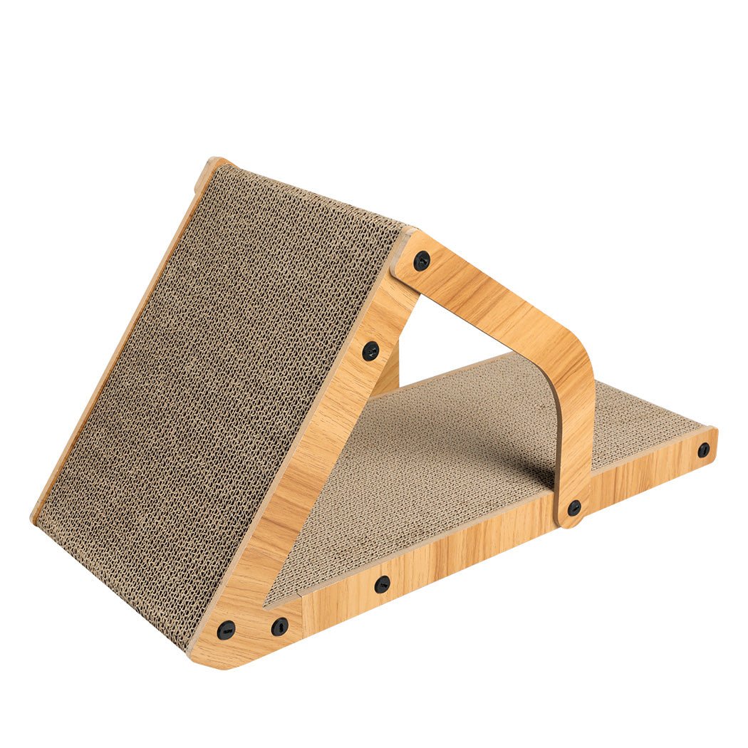 Cat Scratching Board with MDF Frame and Corrugated Cardboard - Brown - Rivercity House & Home Co. (ABN 18 642 972 209) - Affordable Modern Furniture Australia