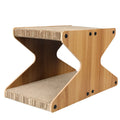 Cat Scratching Board with MDF Frame and Corrugated Cardboard - Brown