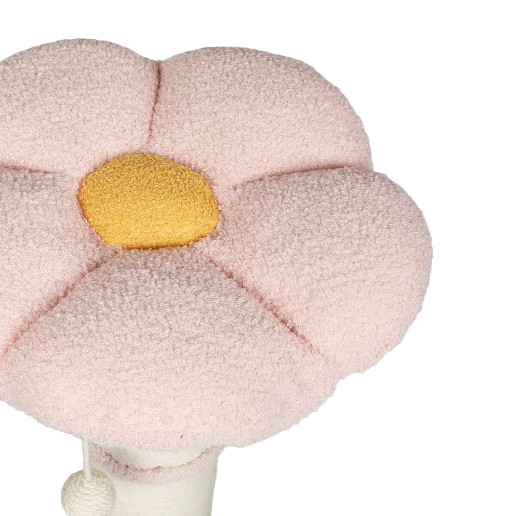 Cat Scratching Post and Tree Tower 61.5cm with Flower Platform - Pink or Green - Rivercity House & Home Co. (ABN 18 642 972 209) - Affordable Modern Furniture Australia