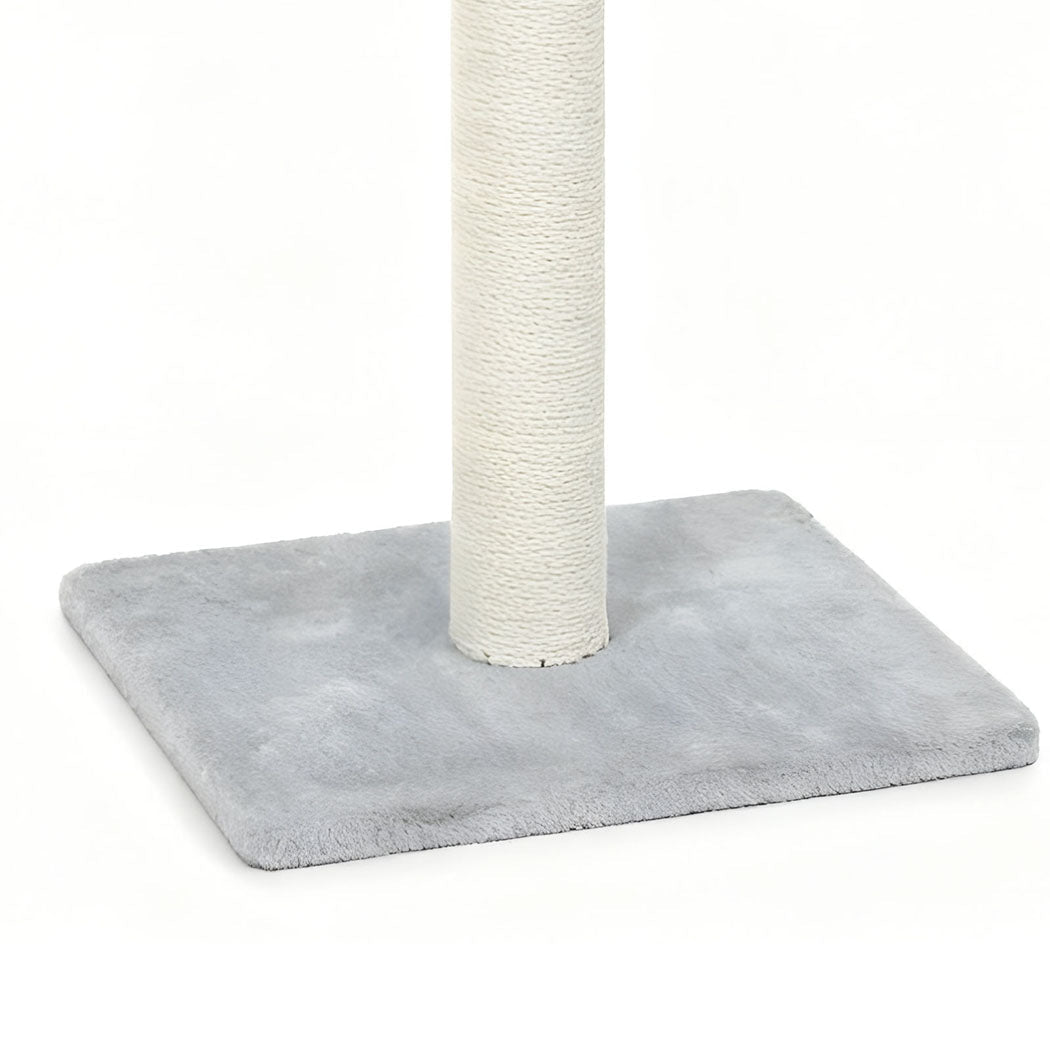 Cat Scratching Post with Plush Toy - Light Grey - Rivercity House & Home Co. (ABN 18 642 972 209) - Affordable Modern Furniture Australia