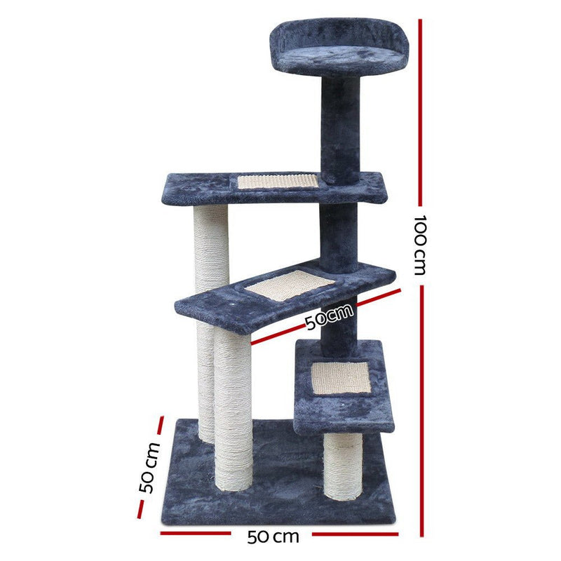 Cat Tree 100cm Trees Scratching Post Scratcher Tower Condo House Furniture Wood Steps - Pet Care > Cat Supplies - Rivercity House & Home Co. (ABN 18 642 972 209) - Affordable Modern Furniture Australia