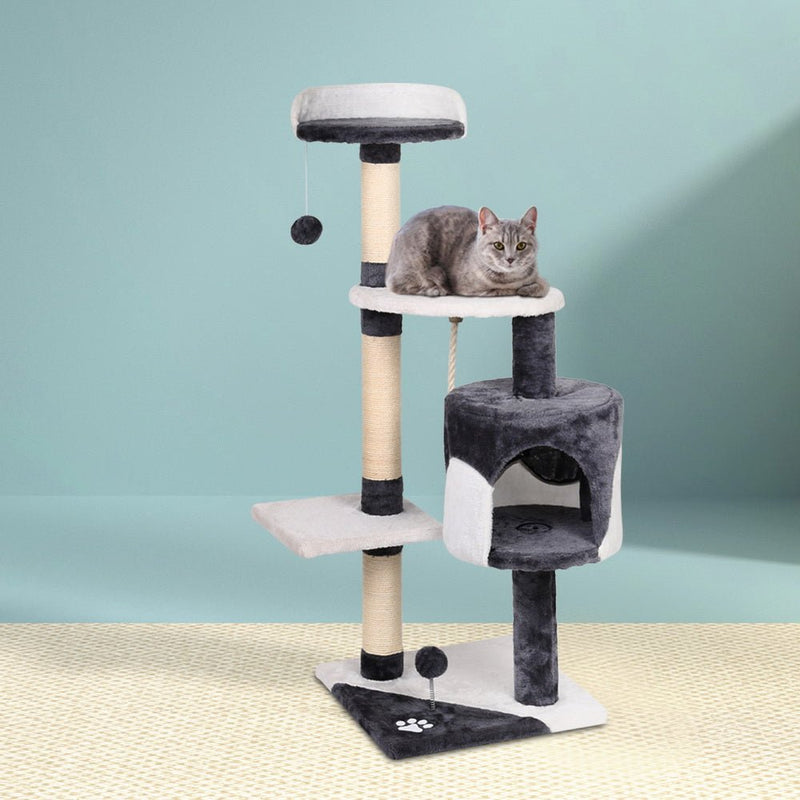 Cat Tree 112cm Trees Scratching Post Scratcher Tower Condo House Furniture Wood - Pet Care > Cat Supplies - Rivercity House & Home Co. (ABN 18 642 972 209) - Affordable Modern Furniture Australia