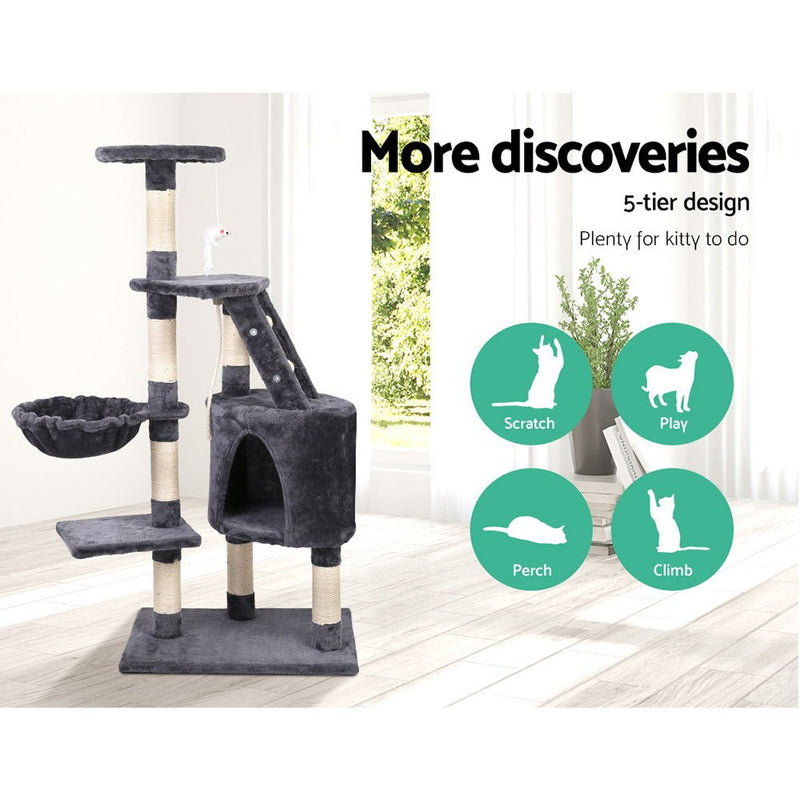 Cat Tree 120cm Trees Scratching Post Scratcher Tower Condo House Furniture Wood Multi Level - Pet Care > Cat Supplies - Rivercity House & Home Co. (ABN 18 642 972 209) - Affordable Modern Furniture Australia