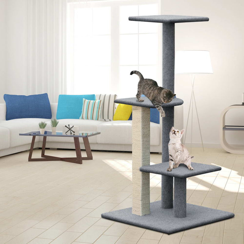 Cat Tree 124cm Trees Scratching Post Scratcher Tower Condo House Furniture Wood Steps - Rivercity House & Home Co. (ABN 18 642 972 209) - Affordable Modern Furniture Australia