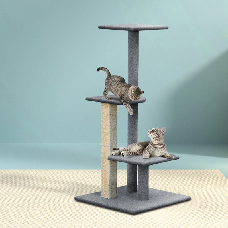 Cat Tree 124cm Trees Scratching Post Scratcher Tower Condo House Furniture Wood Steps - Rivercity House & Home Co. (ABN 18 642 972 209) - Affordable Modern Furniture Australia