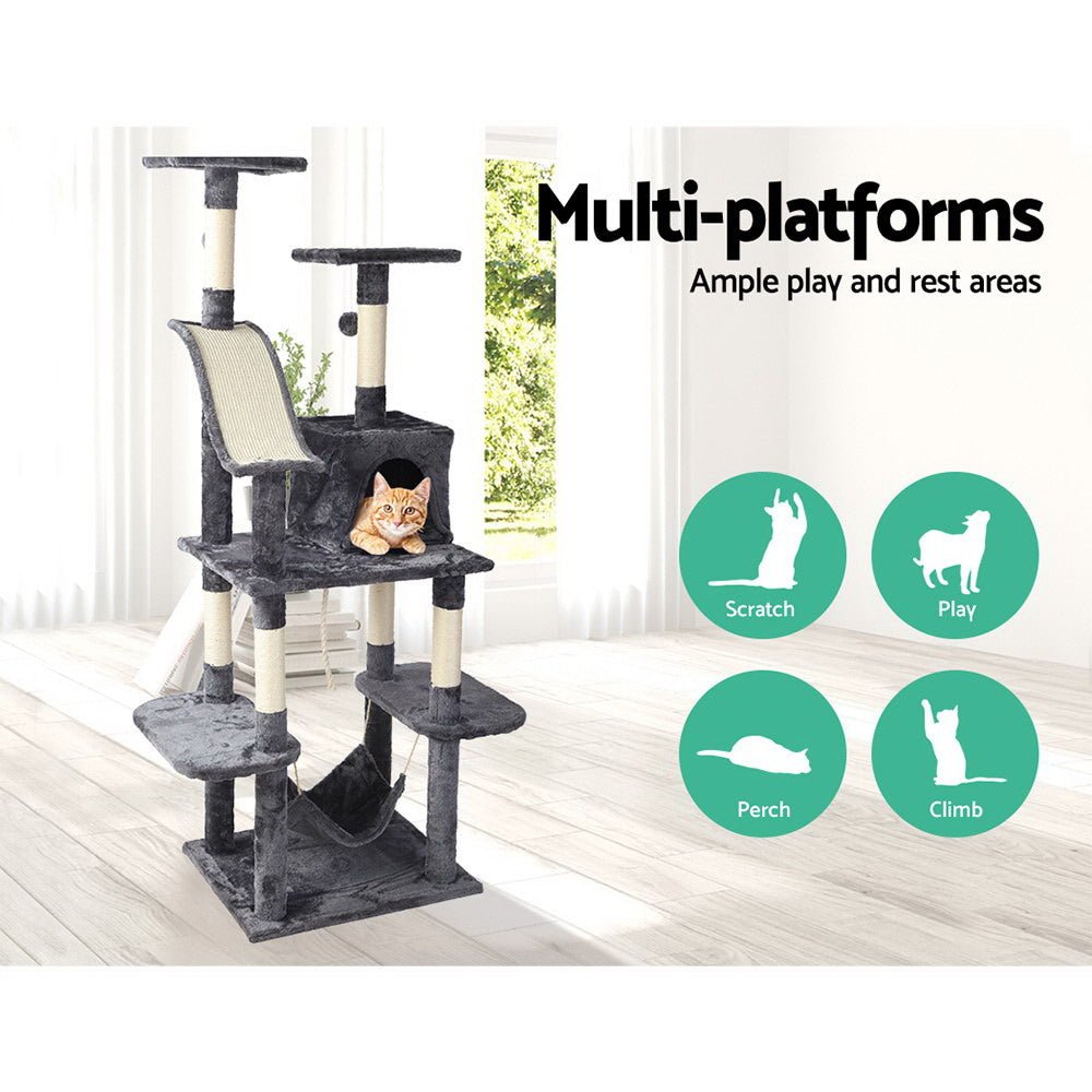 Cat Tree 171cm Trees Scratching Post Scratcher Tower Condo House Furniture Wood - Rivercity House & Home Co. (ABN 18 642 972 209) - Affordable Modern Furniture Australia