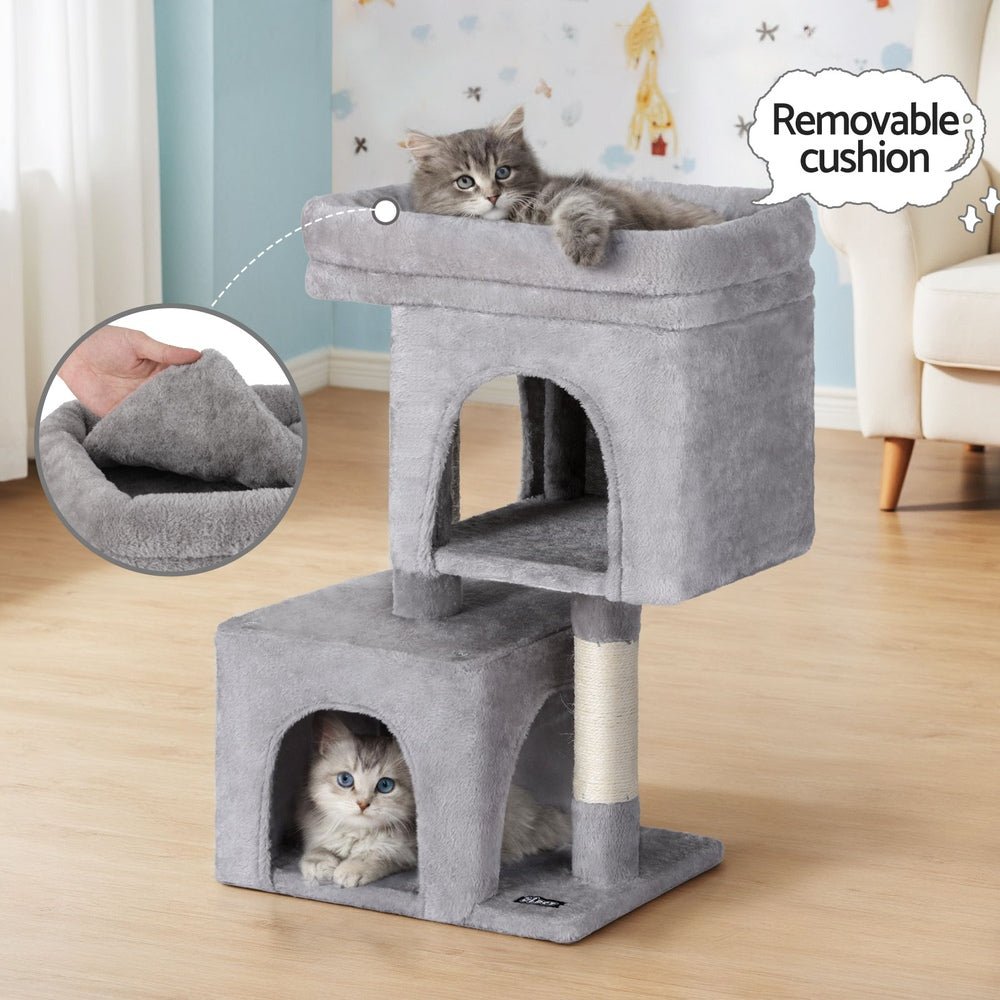 Cat Tree 67cm Tower Scratching Post Trees Scratcher Condo House Light Grey - Pet Care > Cat Supplies > Cat Scratchers - Rivercity House & Home Co. (ABN 18 642 972 209) - Affordable Modern Furniture Australia