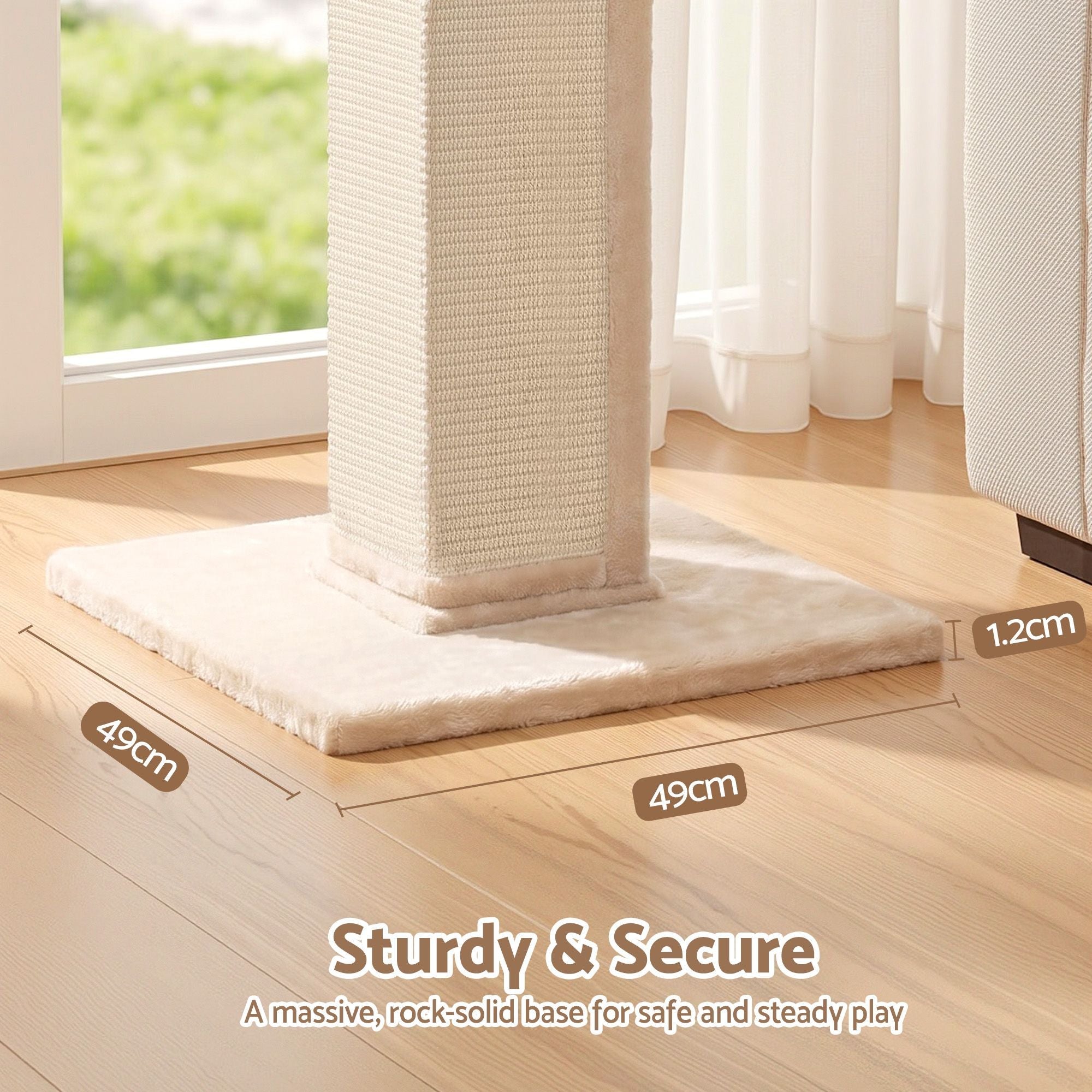 Cat Tree 89cm Scratching Post Tower Scratcher Wood Condo Bed House Trees Beige - Pet Care > Cat Supplies > Cat Scratchers - Rivercity House & Home Co. (ABN 18 642 972 209) - Affordable Modern Furniture Australia