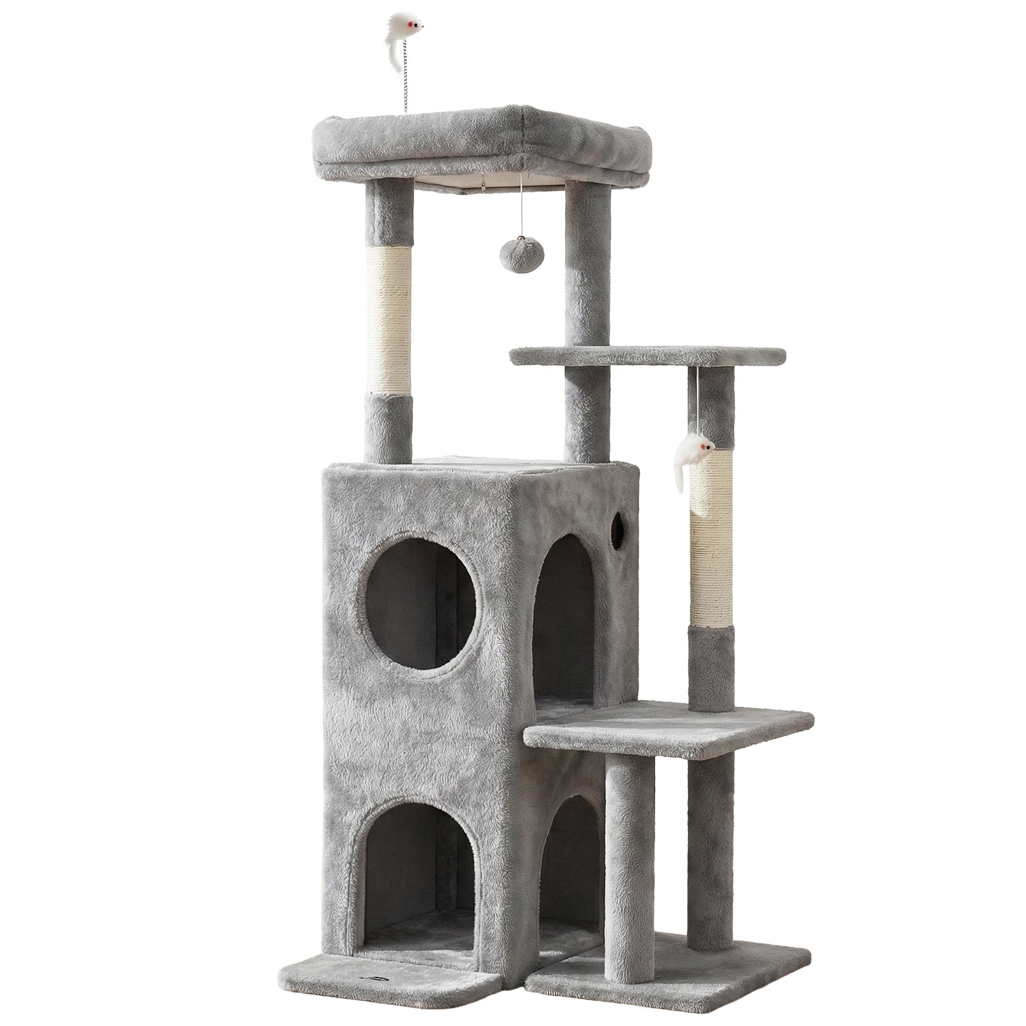 Cat Tree Tower 127cm Scratching Post Furniture Scratcher House Light Grey - Pet Care > Cat Supplies > Cat Scratching Posts - Rivercity House & Home Co. (ABN 18 642 972 209) - Affordable Modern Furniture Australia
