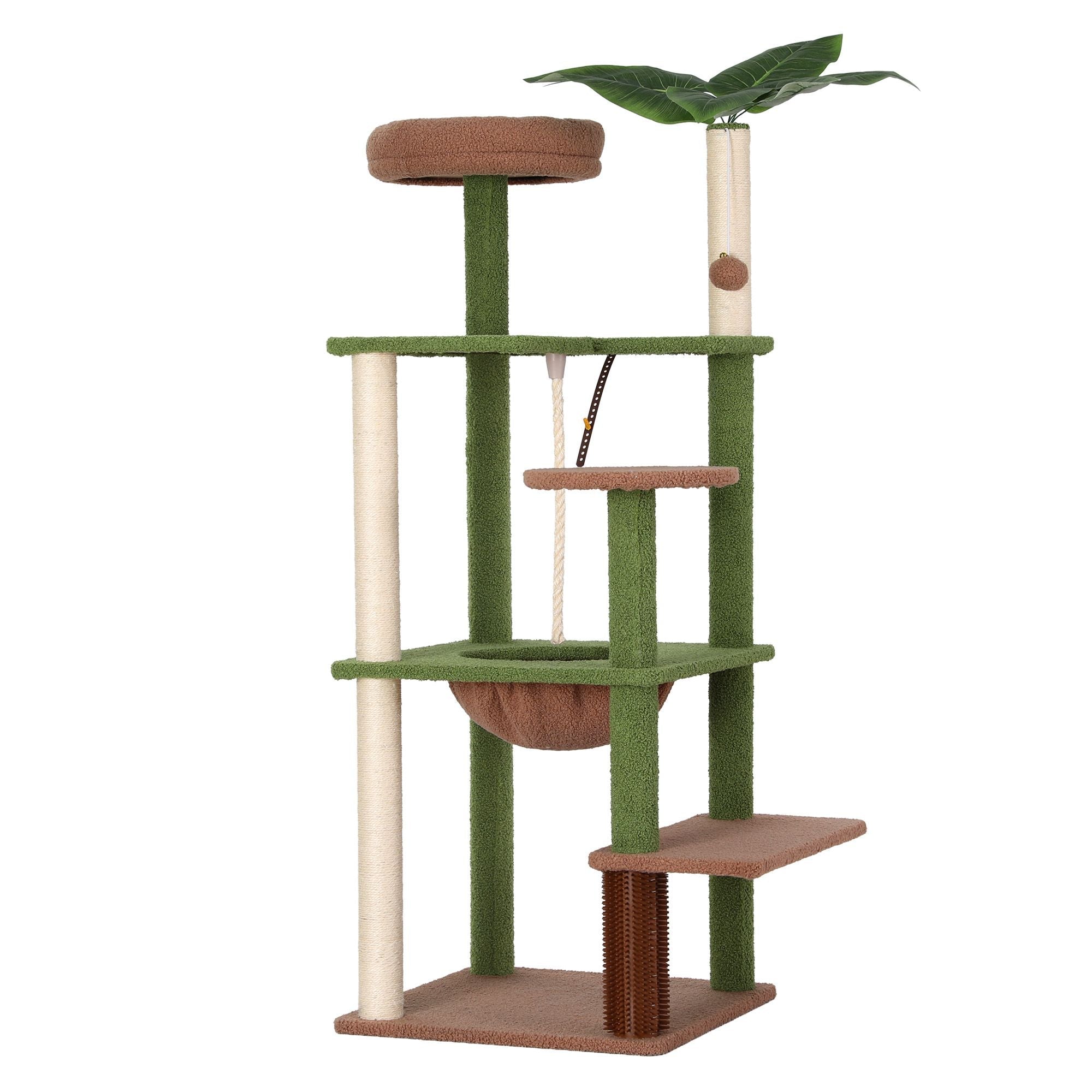 Cat Tree Tower 152cm Jungle Multi - Level Scratching Post Leafy Canopy - Pet Care > Cat Supplies > Cat Scratchers - Rivercity House & Home Co. (ABN 18 642 972 209) - Affordable Modern Furniture Australia