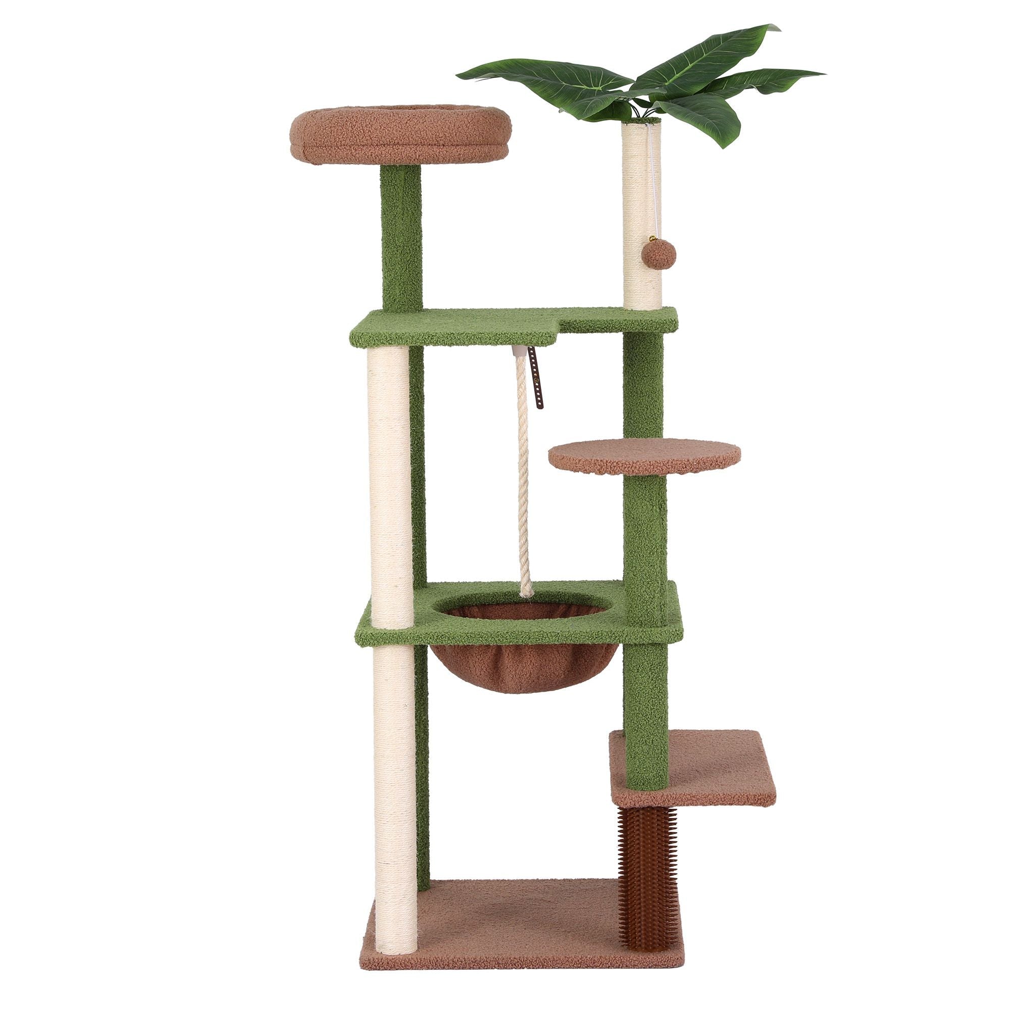 Cat Tree Tower 152cm Jungle Multi - Level Scratching Post Leafy Canopy - Pet Care > Cat Supplies > Cat Scratchers - Rivercity House & Home Co. (ABN 18 642 972 209) - Affordable Modern Furniture Australia